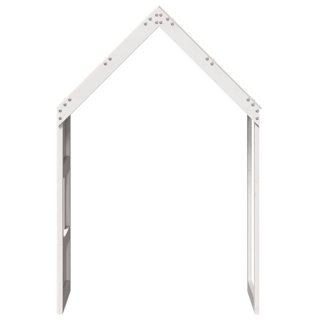 Tetto per Letto Bambini Bianco 60x89x134,5 Legno Massello Pino 846886