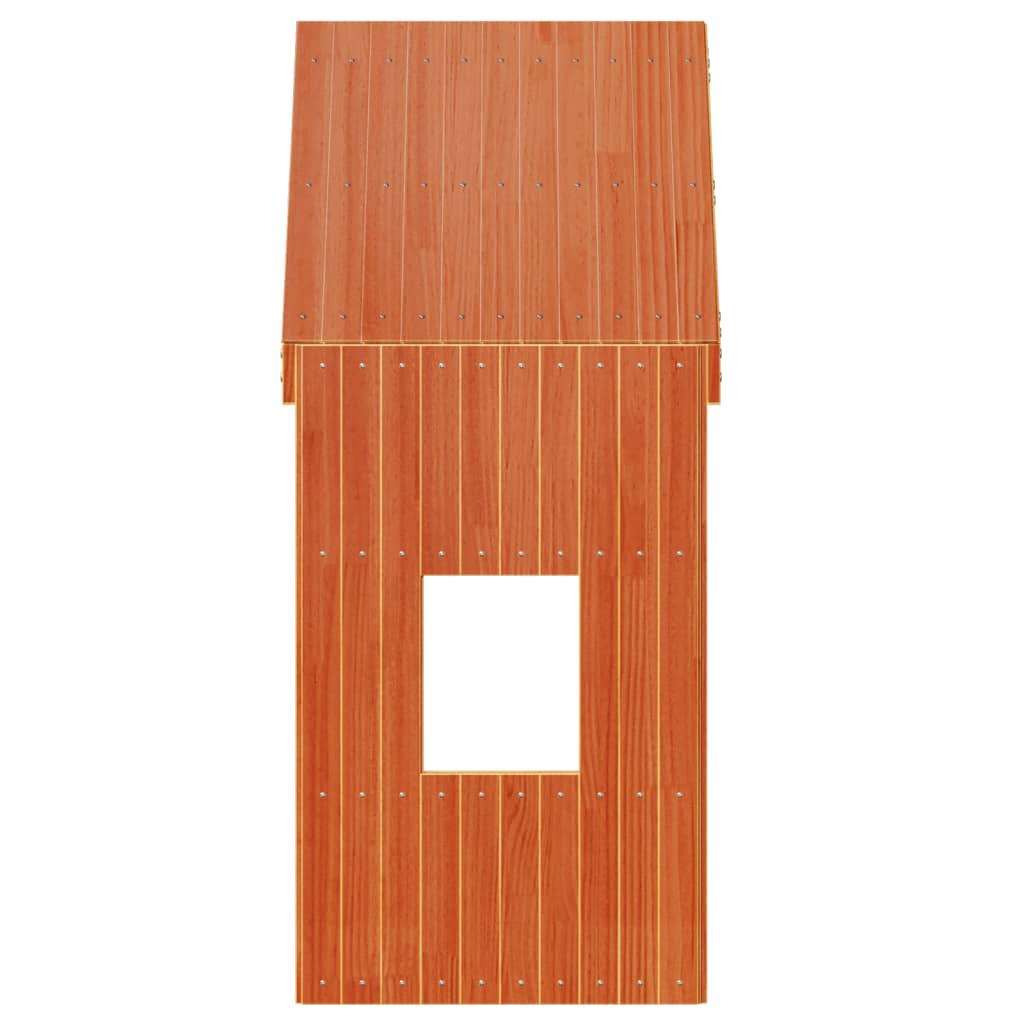 Tetto Letto Bambini Marrone Cera 60x89x134,5 cm Massello Pino