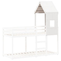 Tetto per Letto Bambini Bianco 60x99x139,5 Legno Massello Pino