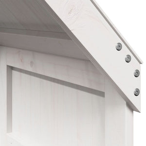 Tetto per Letto Bambini Bianco 60x99x139,5 Legno Massello Pino