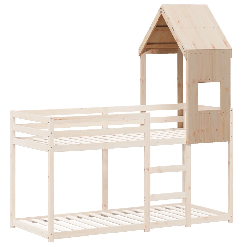 vidaXL Tetto per Letto Bambini 55x99x139,5cm in Legno Massello di Pino