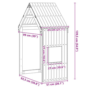 Tetto per Letto Bambini 55x99x139,5cm in Legno Massello di Pino 846891