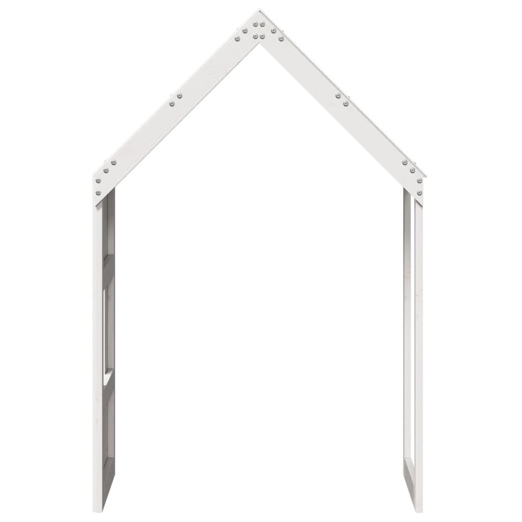 Tetto per Letto Bambini Bianco 55x99x139,5 Legno Massello Pino 846892