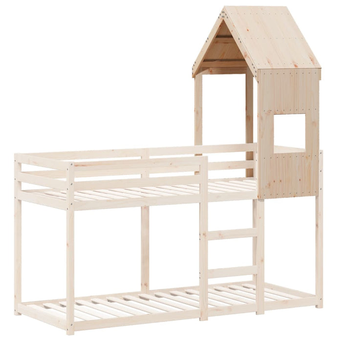 Tetto per Letto Bambini 55x84x132 cm in Legno Massello di Pino
