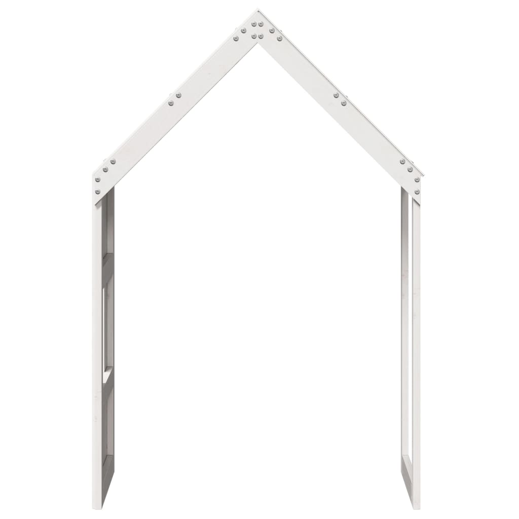 Tetto per Letto Bambini Bianco 60x89x134,5 Legno Massello Pino