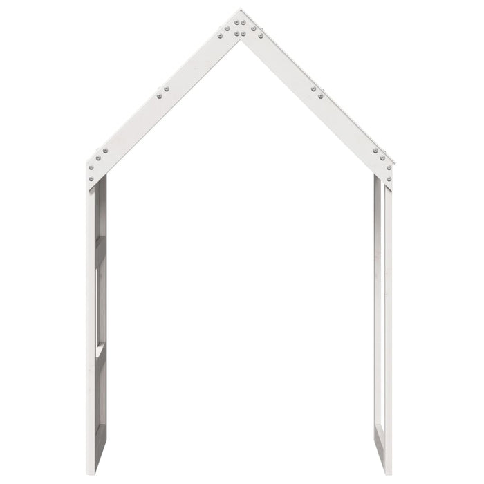 Tetto per Letto Bambini Bianco 60x89x134,5 Legno Massello Pino