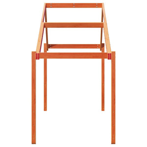 Tetto Letto Bambini Marrone Cera 213x95,5x144,5cm Massello Pino