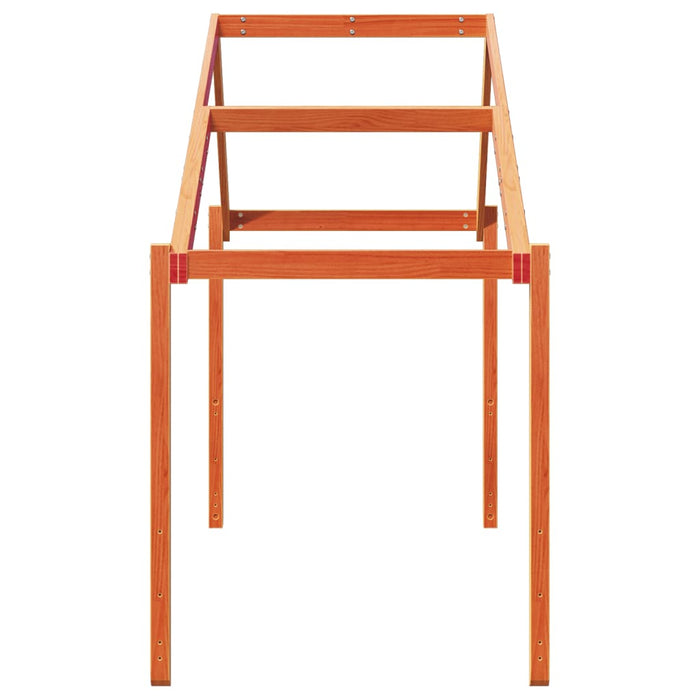 Tetto Letto Bambini Marrone Cera 203x95,5x142 cm Massello Pino