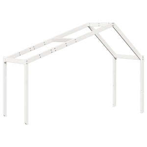 Tetto Letto Bambini Bianco 203x80,5x142 cm Legno Massello Pino