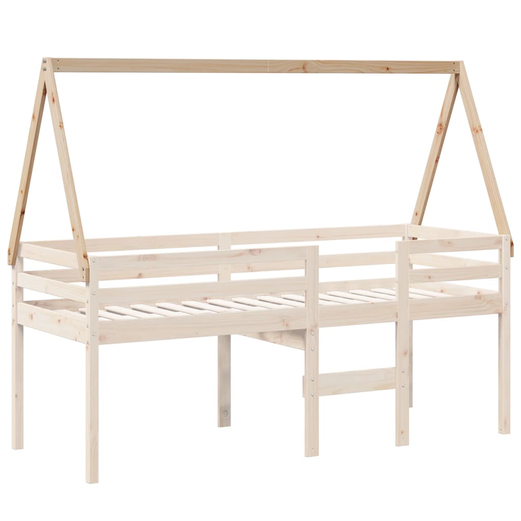 Tetto per Letto Bambini 209x95,5x88 cm Legno Massello di Pino