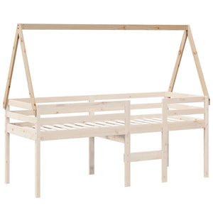 Tetto per Letto Bambini 209x95,5x88 cm Legno Massello di Pino