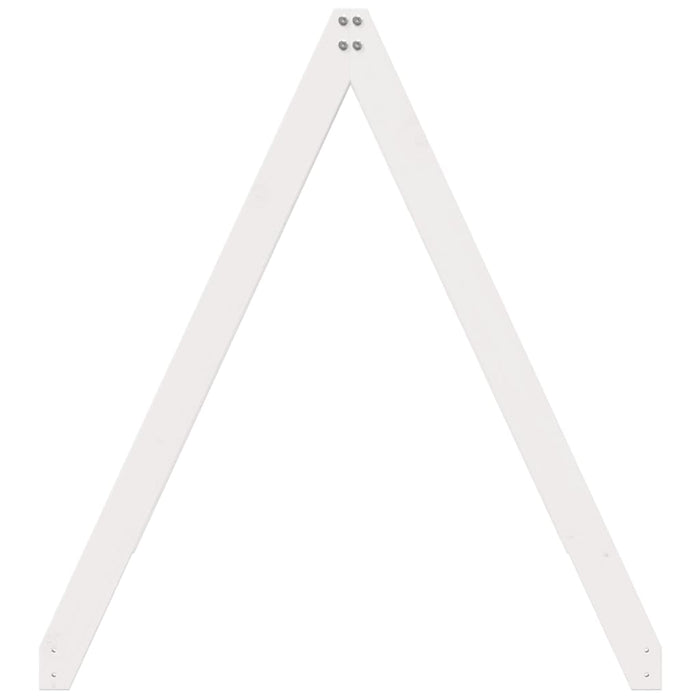 Tetto Letto Bambini Bianco 209x95,5x88 cm Legno Massello Pino