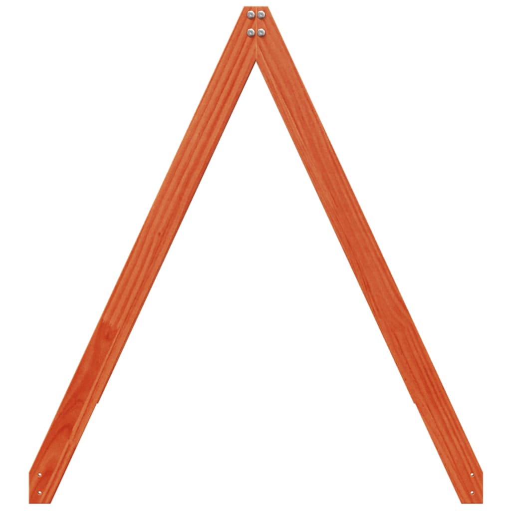 Tetto Letto Bambini Marrone Cera 209x95,5x88 cm Massello Pino