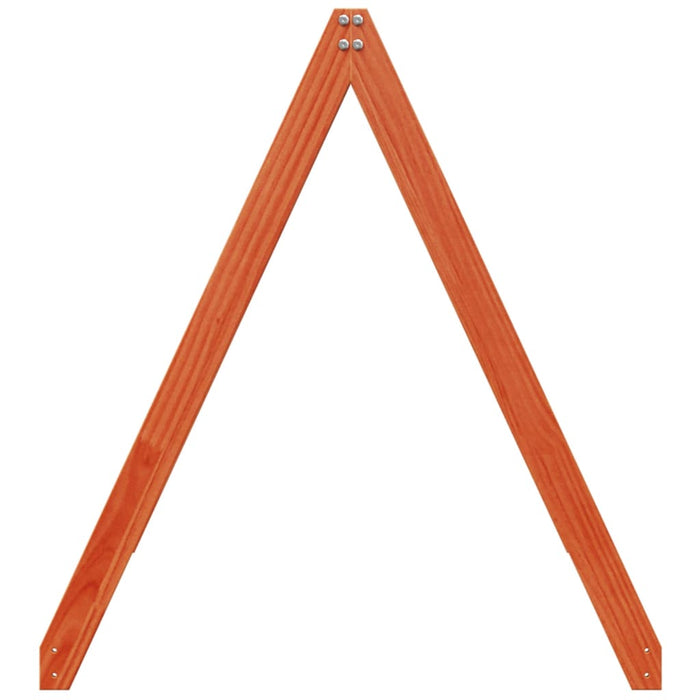 Tetto Letto Bambini Marrone Cera 209x85,5x88 cm Massello Pino