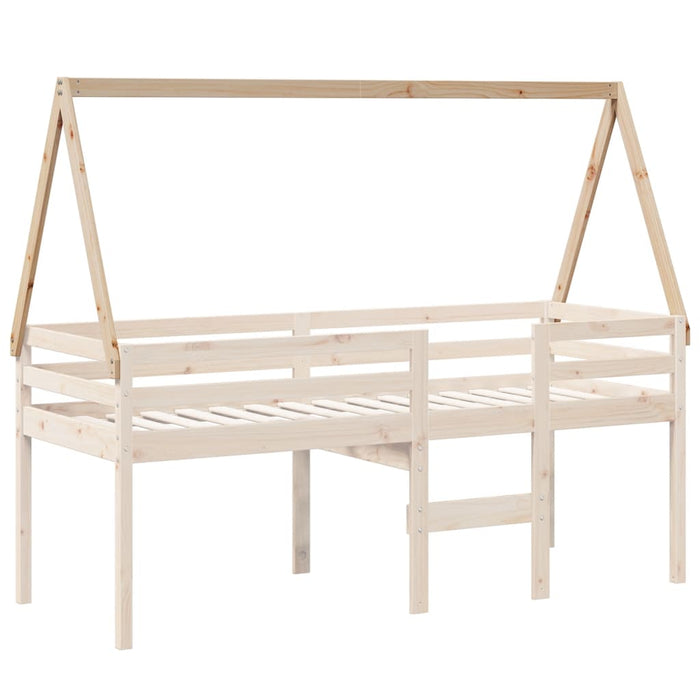 Tetto per Letto Bambini 199x95,5x88 cm Legno Massello di Pino