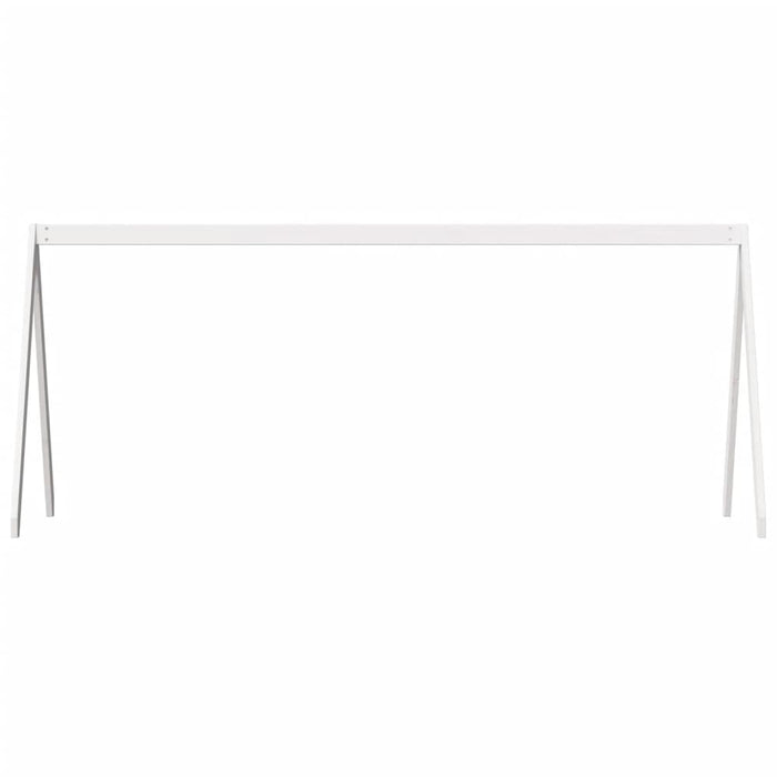 Tetto Letto Bambini Bianco 199x95,5x88 cm Legno Massello Pino