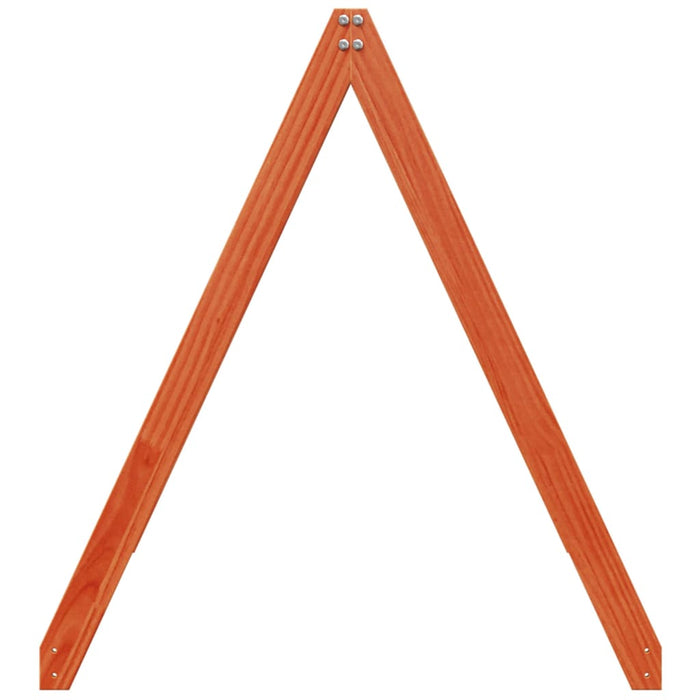 Tetto Letto Bambini Marrone Cera 199x95,5x88 cm Massello Pino