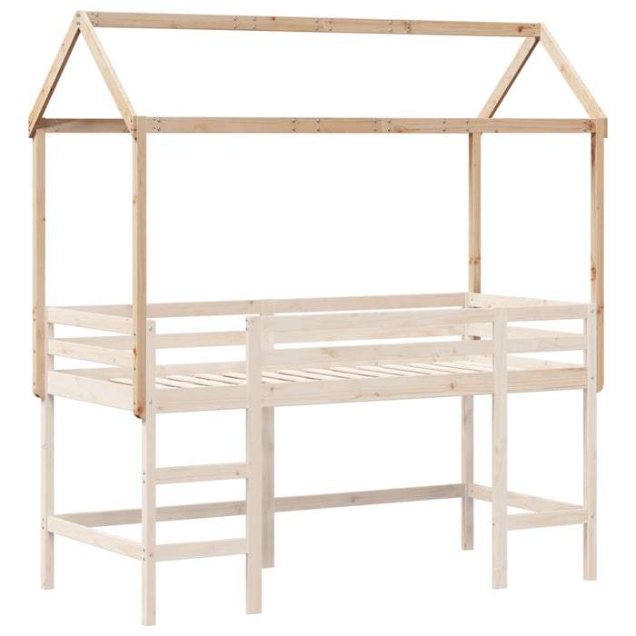 Tetto per Letto Bambini 217x95,5x159 cm Legno Massello di Pino