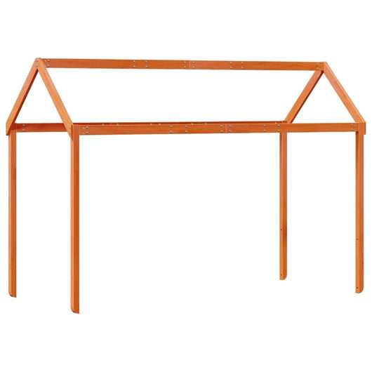 Tetto Letto Bambini Marrone Cera 207x95,5x159 cm Massello Pino