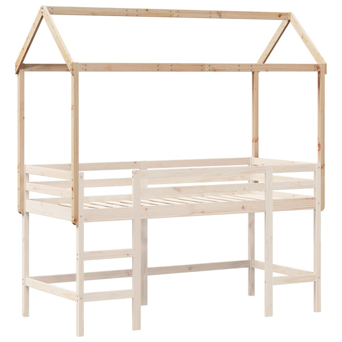 Tetto per Letto Bambini 207x80,5x151,5cm Legno Massello di Pino