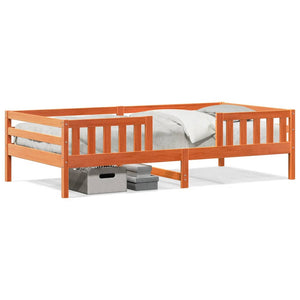Letto senza Materasso Marrone Cera 100x200 cm in Legno di Pino 846972
