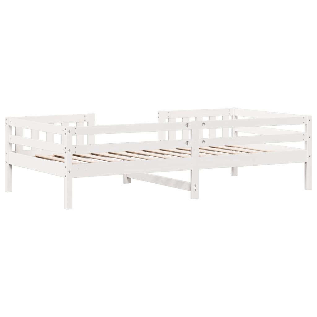Letto senza Materasso Bianco 90x200 cm Legno Massello di Pino 846974