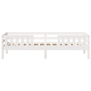 Giroletto senza Materasso Bianco 80x200 cm Legno Massello Pino 846977