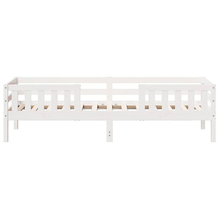 Giroletto senza Materasso Bianco 80x200 cm Legno Massello Pino 846977