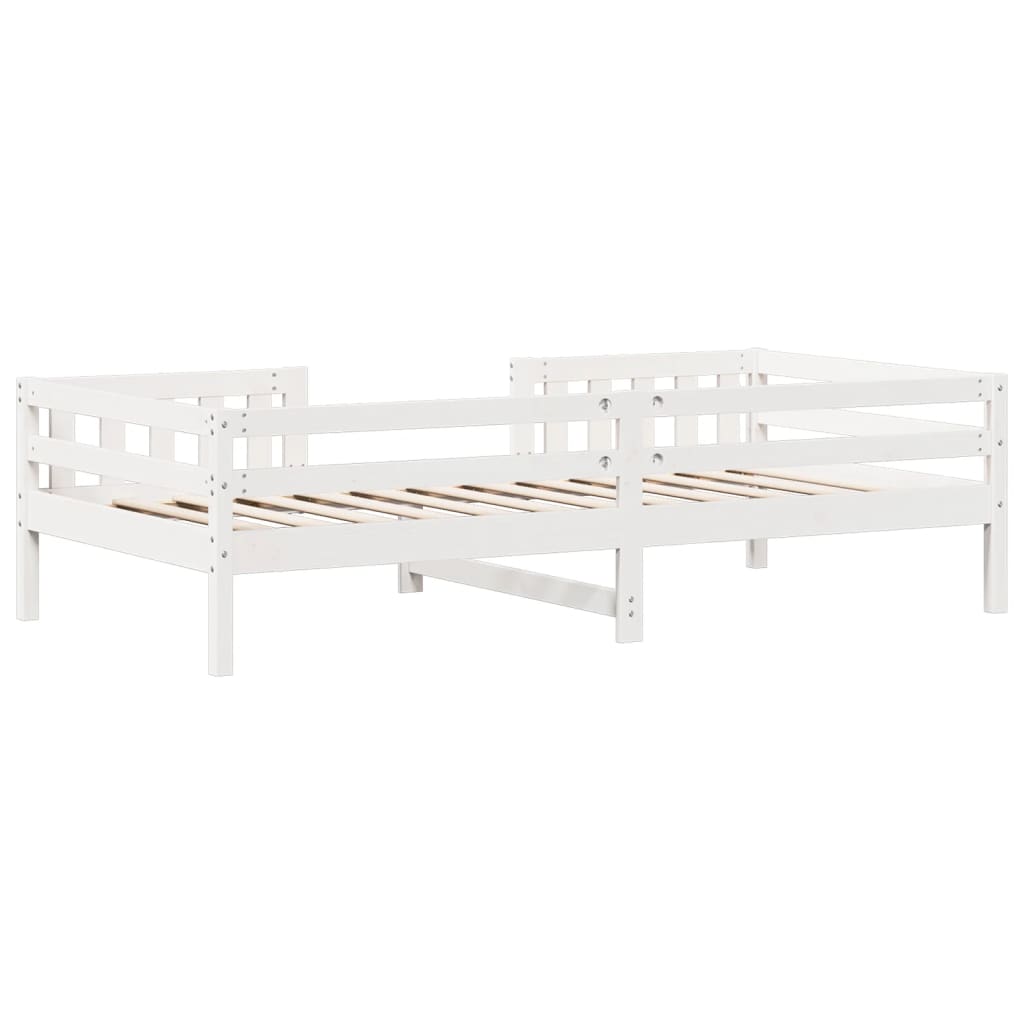 Letto senza Materasso Bianco 90x190 cm in Legno Massello Pino 846980