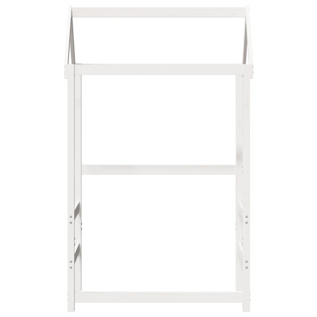 Tetto Letto Bambini Bianco 98x70x176,5 cm Legno Massello Pino