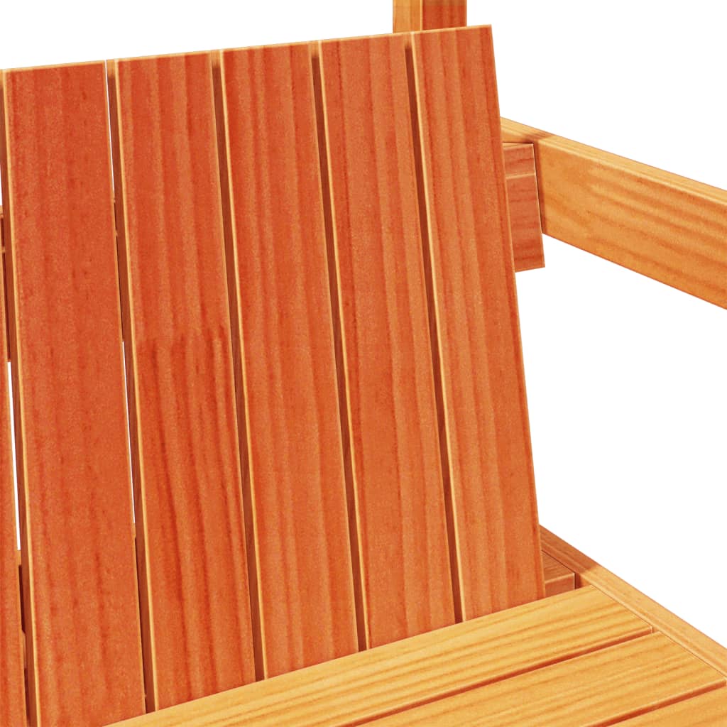 Panca con Tetto Marrone Cera 117,5x70x176,5 cm in Legno di Pino 846996