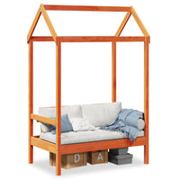 Panca con Tetto Marrone Cera 117,5x70x176,5 cm in Legno di Pino 846996