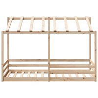 Letto Bambini con Tetto Bianco 80x200 cm Legno Massello di Pino 847004