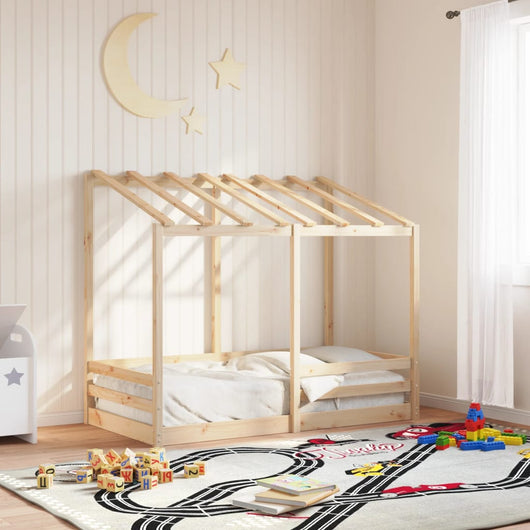 vidaXL Letto per Bambini con Tetto 80x160 cm in Legno Massello di Pino