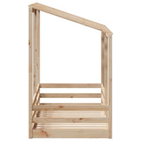 Letto per Bambini con Tetto 70x140 cm in Legno Massello di Pino