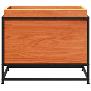 Fioriera Giardino Marrone Cera 60x50x40 cm Legno Massello Pino