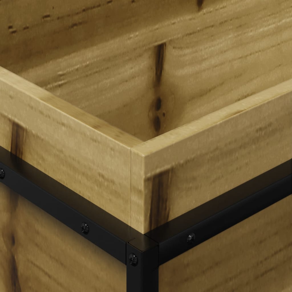 Vassoio per fioriera aiuola rialzata piante fiori terrazza giardino 60 x 40 x 50 cm legno di pino impregnato marrone 02_0037695