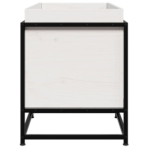 Vassoio per fioriera aiuola rialzata piante fiori terrazza giardino 80 x 40 x 50 cm legno massello di pino bianco 02_0037872