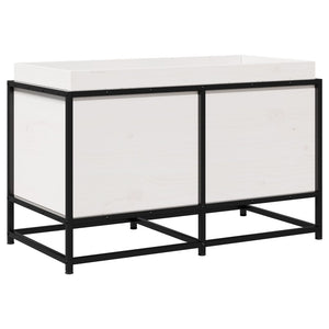 Vassoio per fioriera aiuola rialzata piante fiori terrazza giardino 80 x 40 x 50 cm legno massello di pino bianco 02_0037872