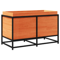 Vassoio per fioriera aiuola rialzata piante fiori terrazzo giardino cera 80 x 40 x 50 cm legno massello di pino marrone 02_0038498