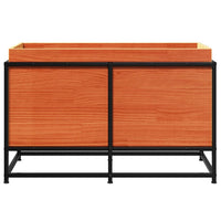 Vassoio per fioriera aiuola rialzata piante fiori terrazzo giardino cera 80 x 40 x 50 cm legno massello di pino marrone 02_0038498