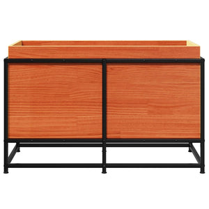 Vassoio per fioriera aiuola rialzata piante fiori terrazzo giardino cera 80 x 40 x 50 cm legno massello di pino marrone 02_0038498