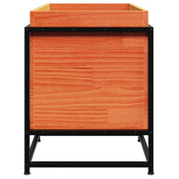 Vassoio per fioriera aiuola rialzata piante fiori terrazzo giardino cera 80 x 40 x 50 cm legno massello di pino marrone 02_0038498