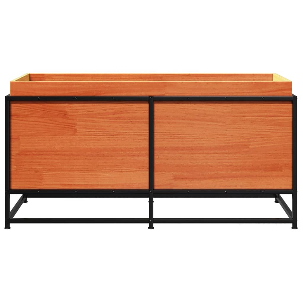 Fioriera Giardino Marrone Cera 100x40x50 cm Legno Massello Pino 847035