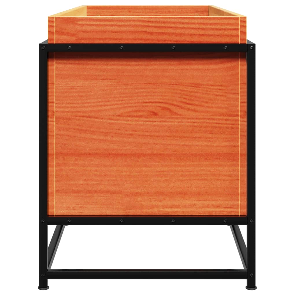 Fioriera Giardino Marrone Cera 100x40x50 cm Legno Massello Pino 847035