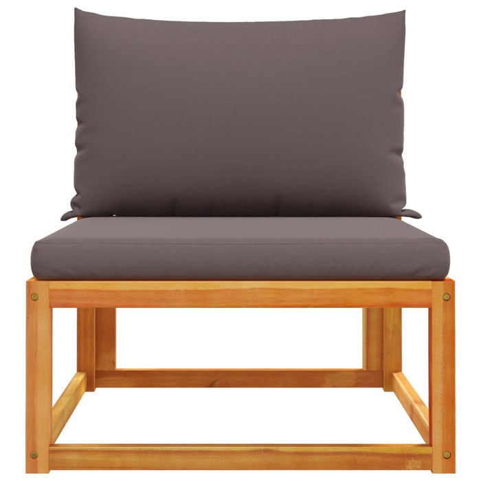 Divano da Giardino Senza Braccioli con Cuscini Massello Acacia 4008161