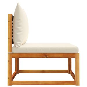 Divano da Giardino Senza Braccioli con Cuscini Massello Acacia 4008169