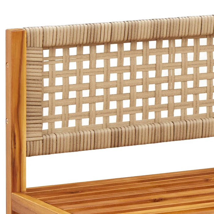 vidaXL Set di divani da giardino 3 pezzi con cuscini in legno di acacia e rattan