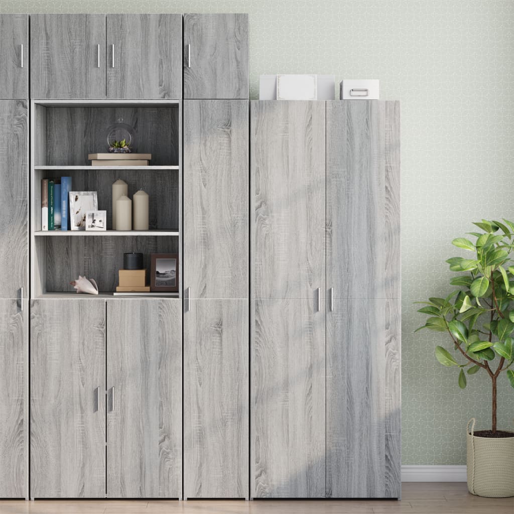 vidaXL Mobile a Parete Grigio Sonoma 30x42,5x40cm in Legno Multistrato