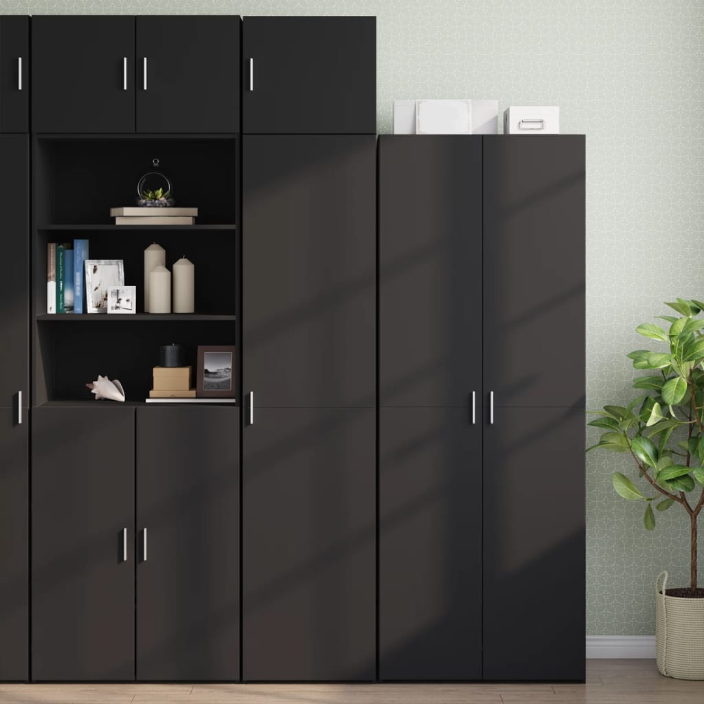 vidaXL Mobile a Parete Nero 45x42,5x40 cm in Legno Multistrato